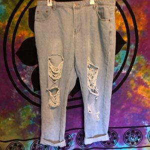 Plus size High waisted mom jeans